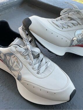 Alexander McQueen Men's Sprint Runner in White/multicolor 46/13